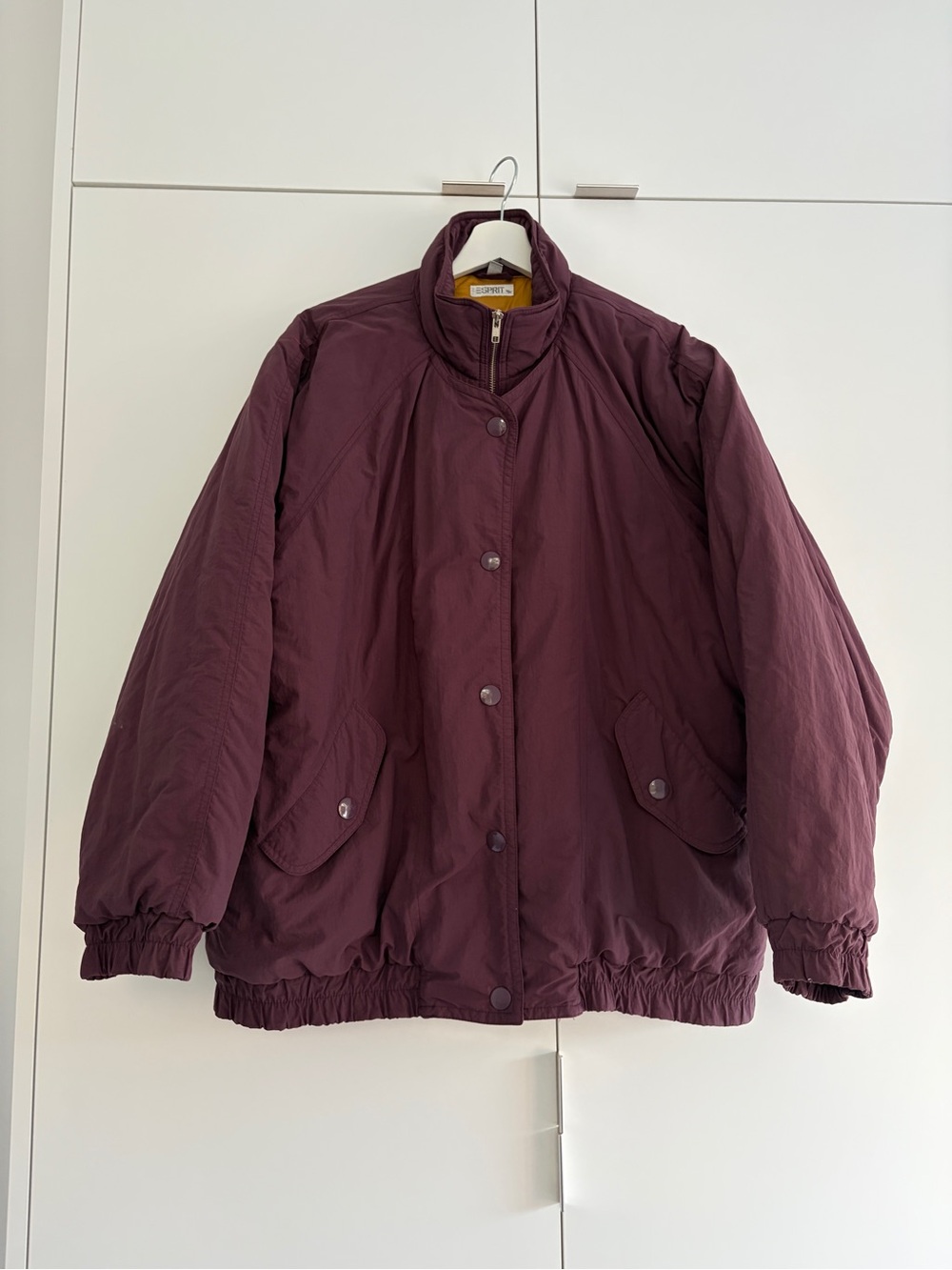 Vintage 80s ESPRIT Puffer Jacket - Deep Burgundy